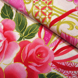激安セール 義若オリジナルの股引き、金彩薔薇に熨斗(白
